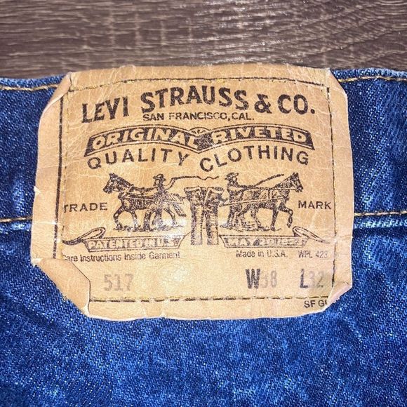 Mens Vintage 2000 517 Dark Wash Levi Orange Tab Jeans size 38x32 - Picture 4 of 14